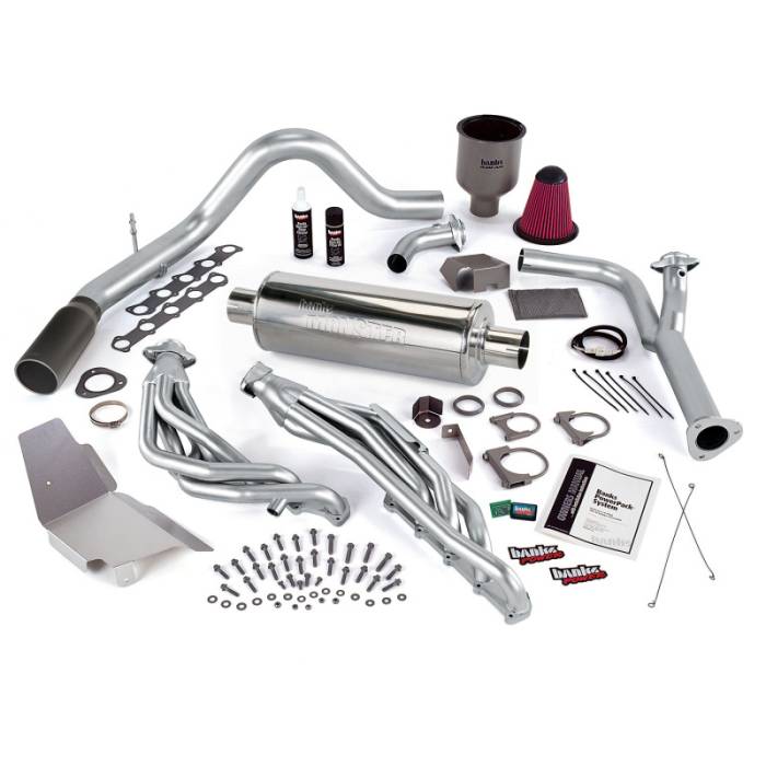 Banks Power - Banks Power 99-04 Ford 6.8L Truck EGR-Early Cat PowerPack System - SS Single Exhaust w/ Black Tip - 49130-B