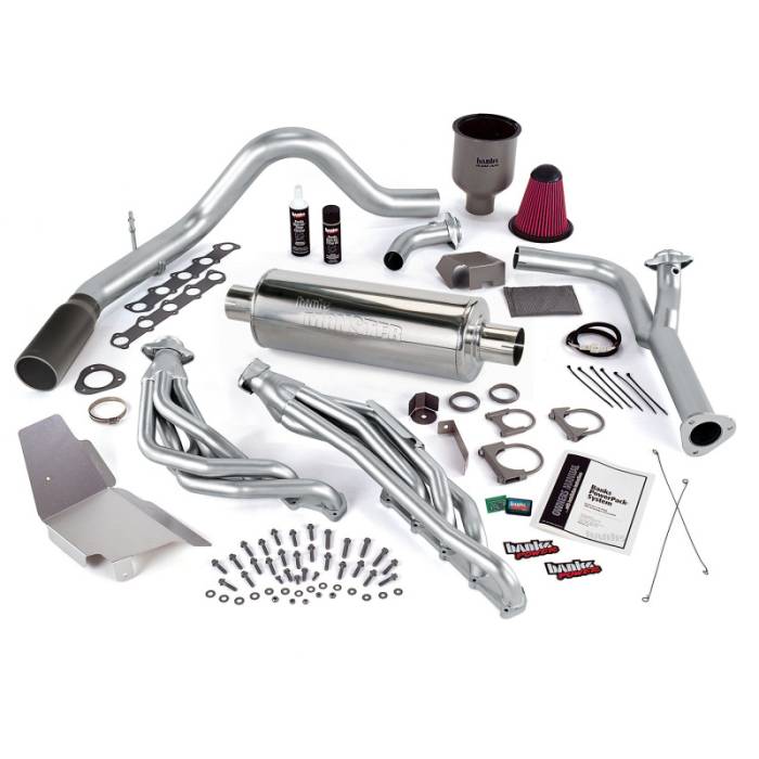 Banks Power - Banks Power 99-04 Ford 6.8L Truck EGR-Late Cat PowerPack System - SS Single Exhaust w/ Black Tip - 49132-B