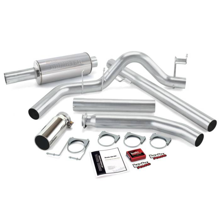 Banks Power - Banks Power 98-00 Dodge 5.9L Std Cab Git-Kit - SS Single Exhaust w/ Chrome Tip - 49357
