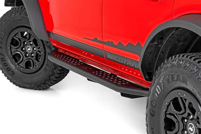 Rough Country - Rough Country OV2 Running Boards Side Step Bars 4-Door Ford Bronco 4WD (2021-2025) - 14007