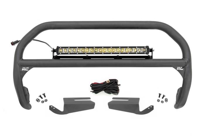 Rough Country - Rough Country Nudge Bar 20 Inch Chrome Single Row LED OE Modular Steel Ford Bronco (21-25) - 51103