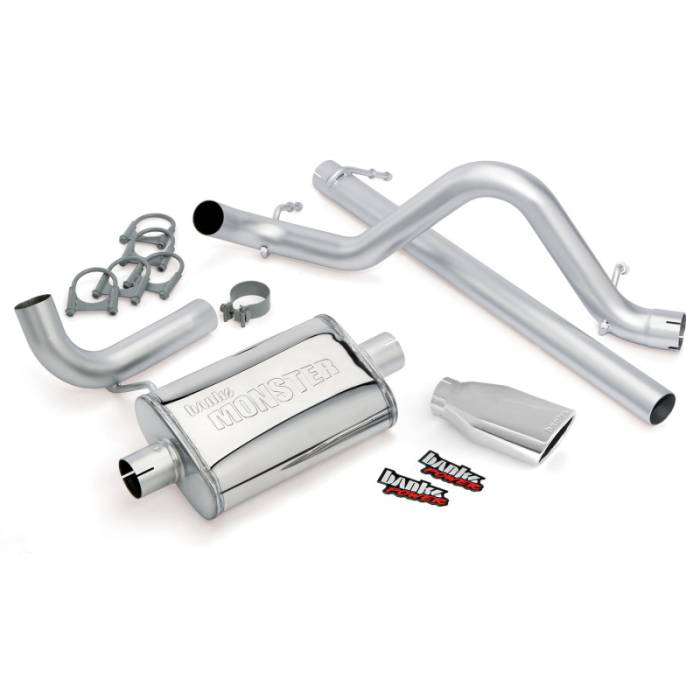 Banks Power - Banks Power 07-11 Jeep 3.8L Wrangler - 2dr Monster Exhaust System - SS Single Exhaust w/ Chrome Tip - 51321