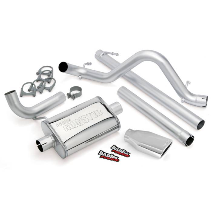 Banks Power - Banks Power 07-11 Jeep 3.8L Wrangler Unlimited - 4dr Monster Exh Sys - SS Single Exh w/ Chrome Tip - 51322