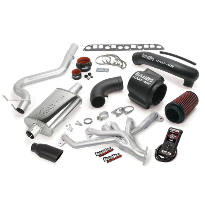 Banks Power - Banks Power 98-99 Jeep 4.0L Wrangler PowerPack System - SS Single Exhaust w/ Black Tip - 51331-B