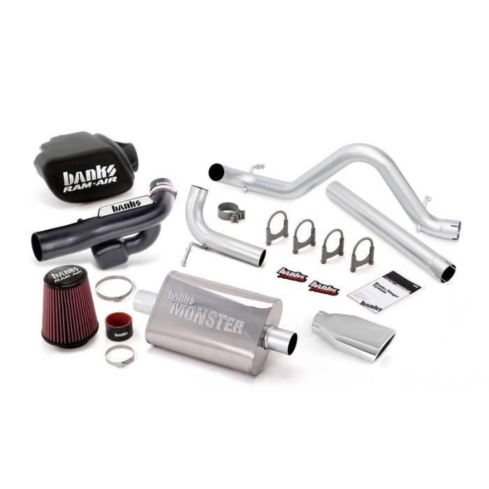 Banks Power - Banks Power 12-15 Jeep 3.6L Wrangler 4dr Stinger Sys (no AutoMind) - SS Single Exh w/ Chrome Tip - 51345