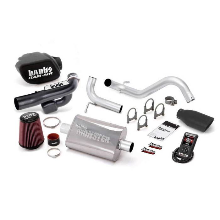 Banks Power - Banks Power 12-14 Jeep 3.6L Wrangler (All) 2dr Stinger Sys w/ AutoMind - SS Single Exh w/ Black Tip - 51348-B