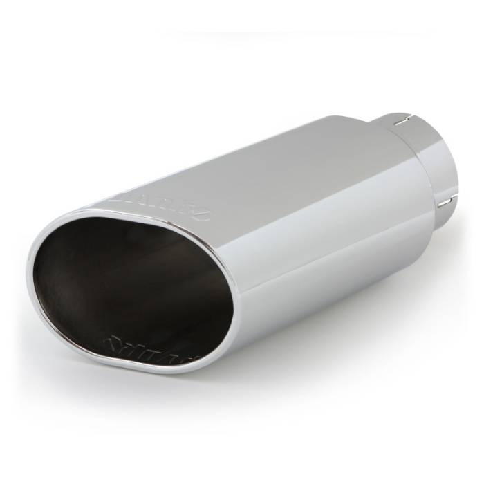 Banks Power - Banks Power Tailpipe Tip Kit - SS Obround Slash Cut - Chrome - 4in Tube - 5in X 6in X 14in - 52926
