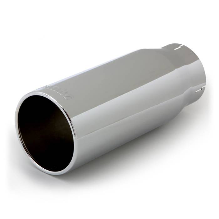 Banks Power - Banks Power Tailpipe Tip Kit - SS Round Straight Cut - Chrome - 4in Tube - 5in X 12.5in - 52930