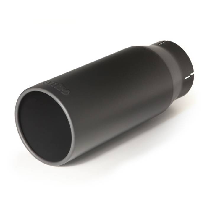 Banks Power - Banks Power Tailpipe Tip Kit - SS Round Straight Cut - Black - 4in Tube - 5in X 12.5in - 52931