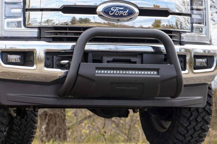 Rough Country - Rough Country Ford 17-20 F-250 Bull Bar w/LED Light Bar Black - B-F2017