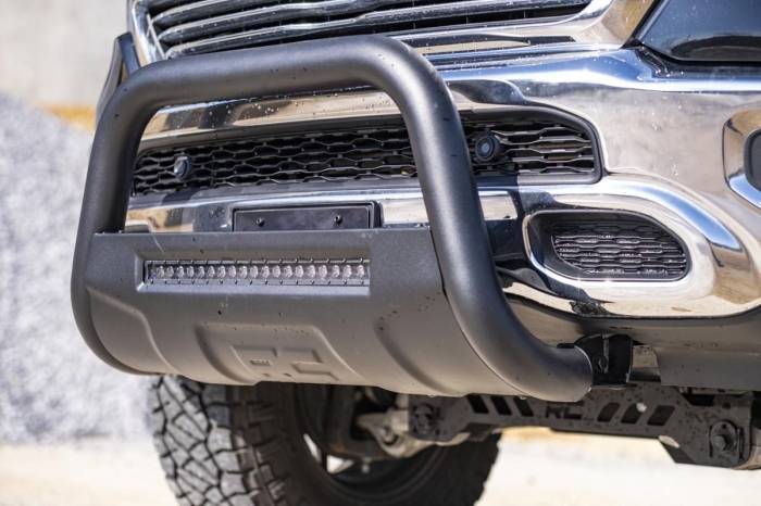 Rough Country - Rough Country RAM 19-20 1500 Bull Bar w/LED Light Bar Black - B-D4092