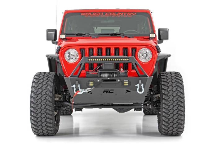 Rough Country - Rough Country Jeep Stubby Front Trail Bumper 18-20 Wrangler JL and 20-Present Gladiator JT - 10597A