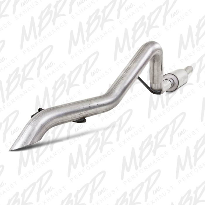 MBRP - MBRP Exhaust 2 1/2" Off-Road Tail Pipe, Muffler before Axle, AL S5518AL