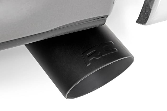 Rough Country - Rough Country Exhaust Tip Black RC Logo 2.5-3.125 Inch Pipe - 96004A