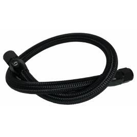 Fleece Performance - Fleece 39.50" 12 Valve Cummins Coolant Bypass Hose (Black Nylon Braided) - FPE-CLNTBYPS-HS-12V-BLK