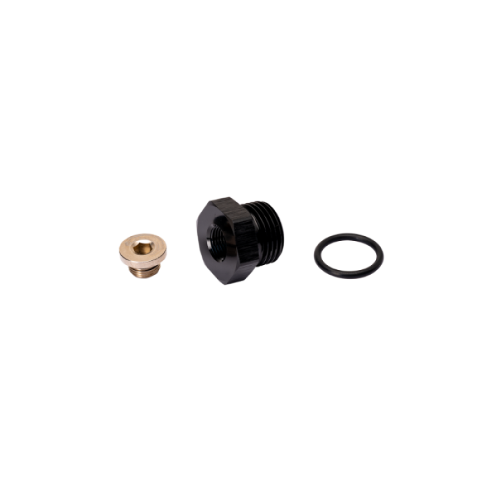Fleece Performance - Fleece Performance Universal 3/4-16in O-Ring to 1/8in NPT Adapter w/1/8in NPT Plug - FPE-APT-34-18NPT