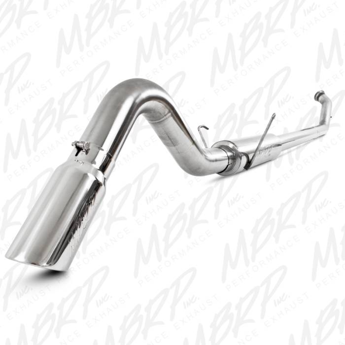 MBRP - MBRP Exhaust 4" Turbo Back, Single Turn Down, T409 S6126TD
