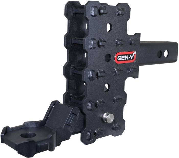 Gen-Y Hitch - Gen-Y Phantom-X 2in Hollow Shank 4.5in Offset Drop 700lb TW 7K Hitch w/GH-13051X Plat Ball Mount - GH-13154X