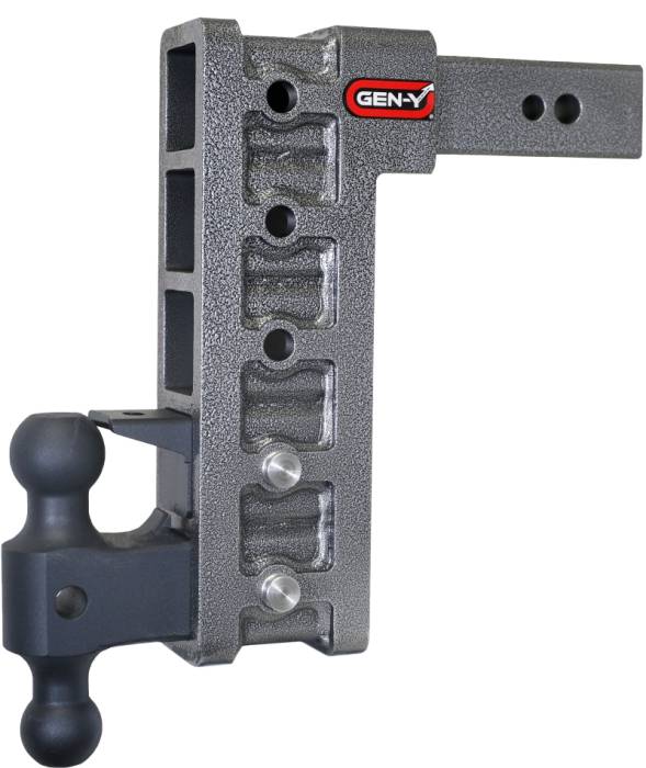 Gen-Y Hitch - Gen-Y Mega Duty 2.5in Shank 12in Drop 3.5K TW 32K Hitch w/GH-0161 Dual-Ball/Pintle Lock - GH-1625