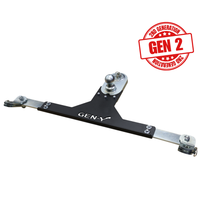 Gen-Y Hitch - Gen-Y 2017+ Ford GoosePuck II 5in Offset Ball Puck Mount & 25K Towing w/Safety Chain Anchors - GH-21011