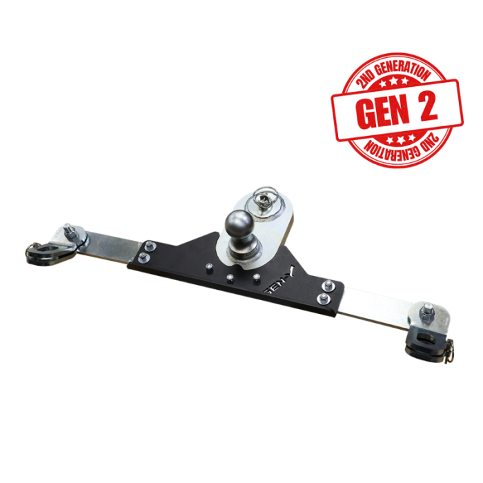 Gen-Y Hitch - Gen-Y Dodge/RAM GoosePuck II 5in Offset Ball Puck Mount & 25K Towing w/Safety Chain Anchors - GH-21014