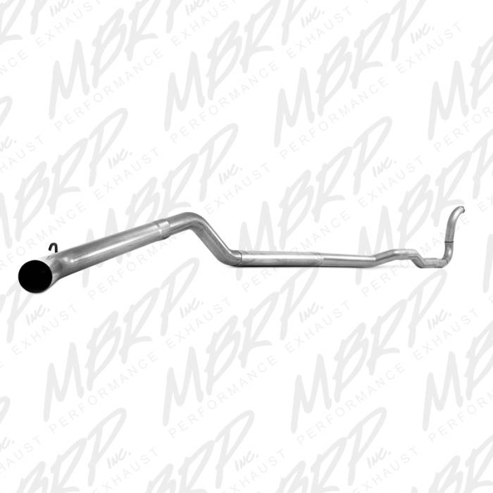 MBRP Exhaust - MBRP Exhaust 4" Turbo Back, Single Side (4WD only), no Muffler, AL S6150PLM