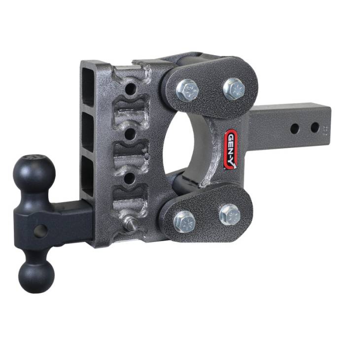 Gen-Y Hitch - Gen-Y The Boss Torsion-Flex 2.5in Shank 5in Drop 1.1K TW 10K Hitch w/GH-031 Dual-Ball - GH-2314