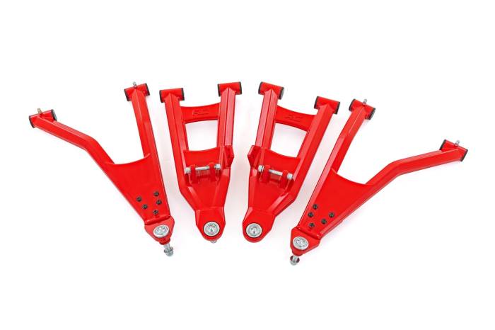 Rough Country - Rough Country Red Aluminum Control Arms 2 Inch Forward Offset Polaris Ranger XP 1000 - 93174RED