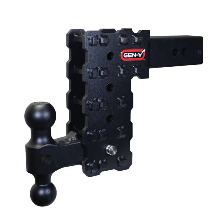 Gen-Y Hitch - Gen-Y Phantom-X 2.5in Solid Shank 7.5in Drop 1.6K TW 16K Hitch w/GH-051 Dual-Ball - GH-2414X