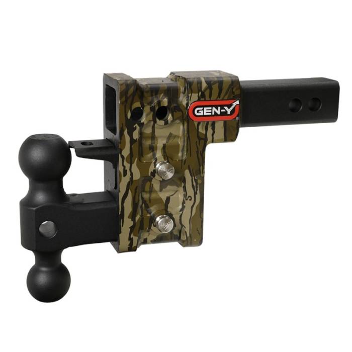 Gen-Y Hitch - Gen-Y Mega Duty 2in Shank 5in Drop 1.5K TW 10K Hitch w/GH-031 Dual-Ball/GH-032 Pintle - Mossy Oak - GH-323-MO