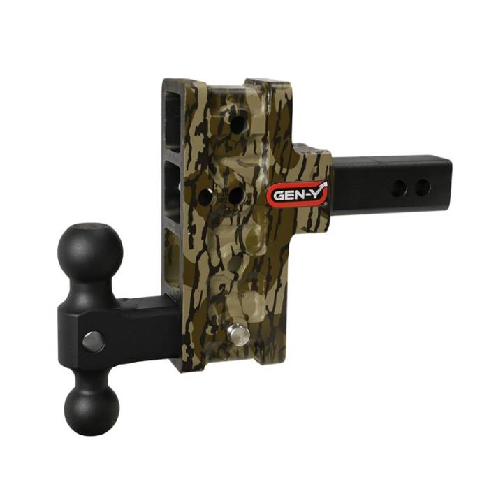 Gen-Y Hitch - Gen-Y Mega Duty 2in Shank 5in Offset Drop 1.5K TW 10K Hitch w/GH-031 Dual-Ball - Mossy Oak - GH-414-MO