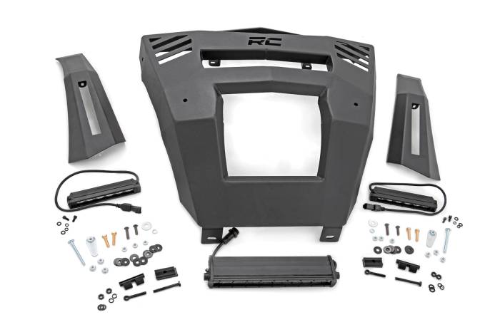 Rough Country - Rough Country 16-19 Can-Am Defender Front Bumper w/ 6 Inch and 12 Inch LEDs - 97031
