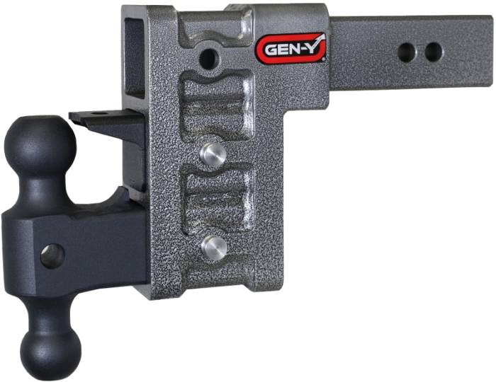 Gen-Y Hitch - Gen-Y Mega Duty 2.5in Shank 6in Drop 3K TW 21K Hitch w/GH-061 Dual-Ball/GH-062 Pintle Lock - GH-623