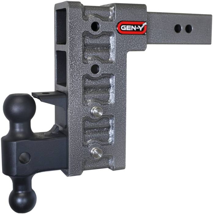 Gen-Y Hitch - Gen-Y Mega Duty 2.5in Shank 9in Drop 3K TW 21K Hitch w/GH-061 Dual-Ball/GH-062 Pintle Lock - GH-624