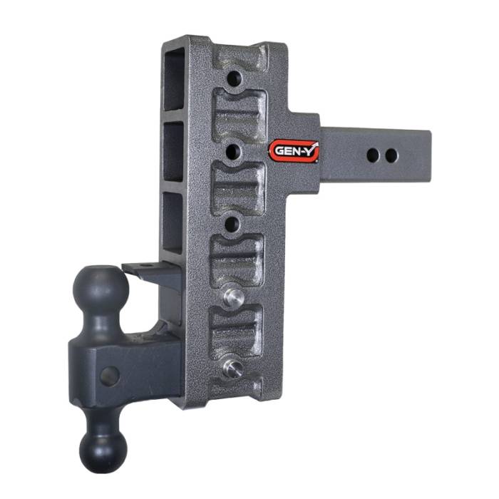 Gen-Y Hitch - Gen-Y Mega Duty 2.5in Shank 9in Offset Drop 21K Hitch w/GH-061 Dual-Ball/GH-062 Pintle Lock - GH-925