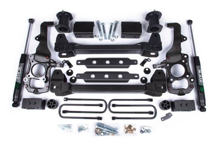Zone Offroad - Zone Offroad Zone 6" Suspension Lift Kit, 3.25" Rear Lift, Block; Spacer Front, Nitro Shocks - ZONF122N