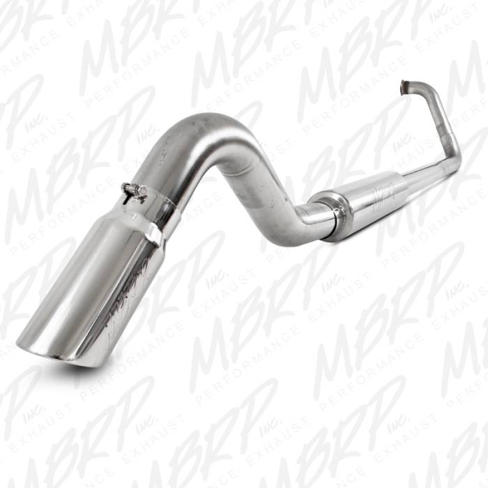 MBRP - MBRP Exhaust 4" Turbo Back, Off Road, Single Turn Down, T409 S6212TD