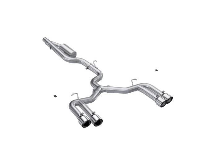 MBRP - MBRP 22-24 Audi S3 2.0L Armor Pro T304 SS 3in Cat-Back Quad Split Rear Exhaust - Valve Delete - S4620304