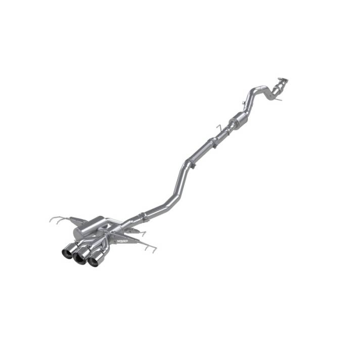 MBRP - MBRP 17-22 Honda Civic Type R 2.0L T304 Stainless Steel 3.0in Cat-Back w/Triple Center Outlet - S4901304