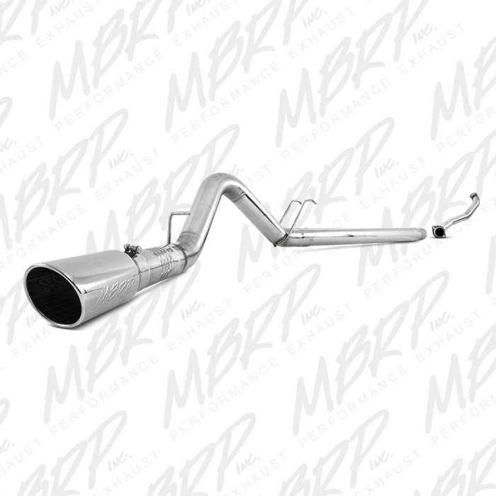 MBRP - MBRP Exhaust 4" Filter Back, Single Side Exit, T409 + Down Pipe S6282409