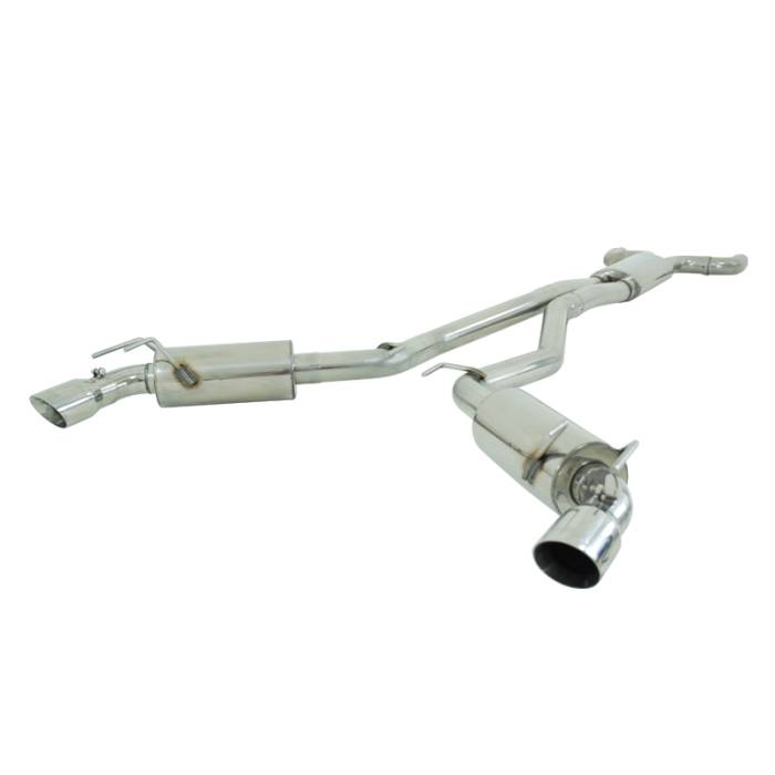 MBRP - MBRP Exhaust 3" Dual Cat Back, Round Tips, T304 S7024304