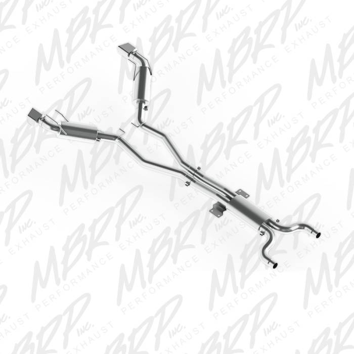 MBRP - MBRP Exhaust 3" Dual Cat Back, Rectanglar Tips, T409 S7026409