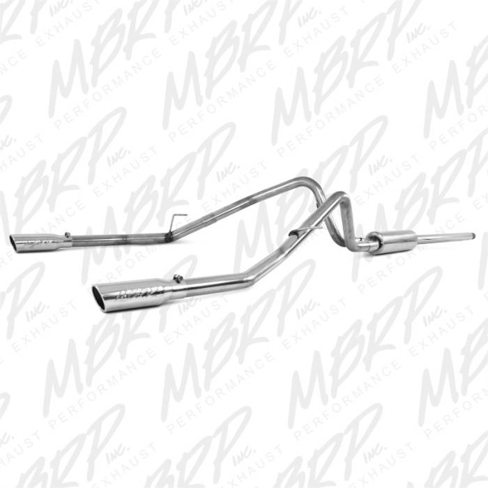 MBRP - MBRP 2004-2008 Ford F150 4.6/5.4L EC/CC-SB Cat Back Dual Split Rear - S5202409