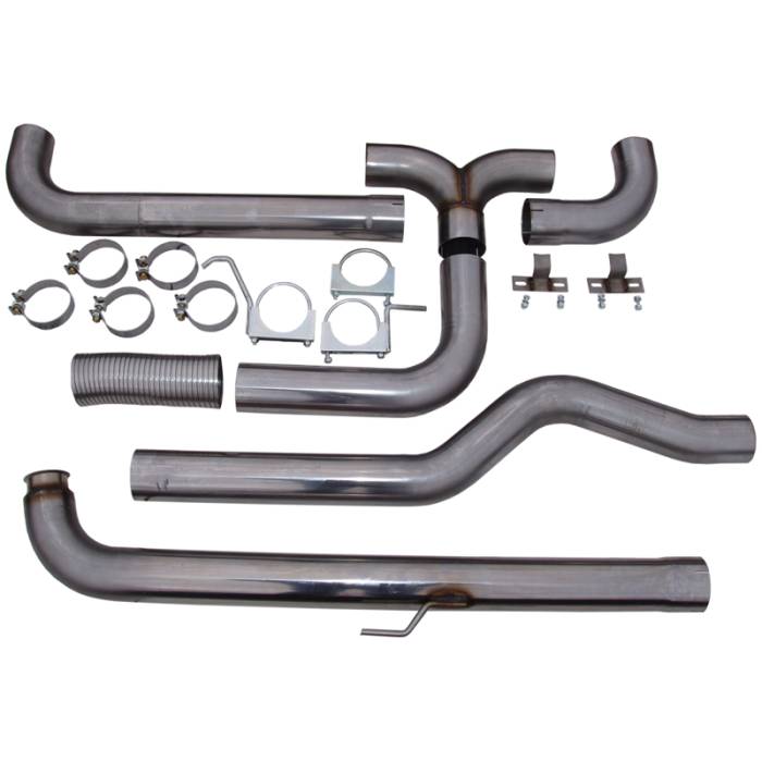 MBRP - MBRP Exhaust 4" Down Pipe Back Dual SMOKERS (incl. front pipe), T409 S8000409