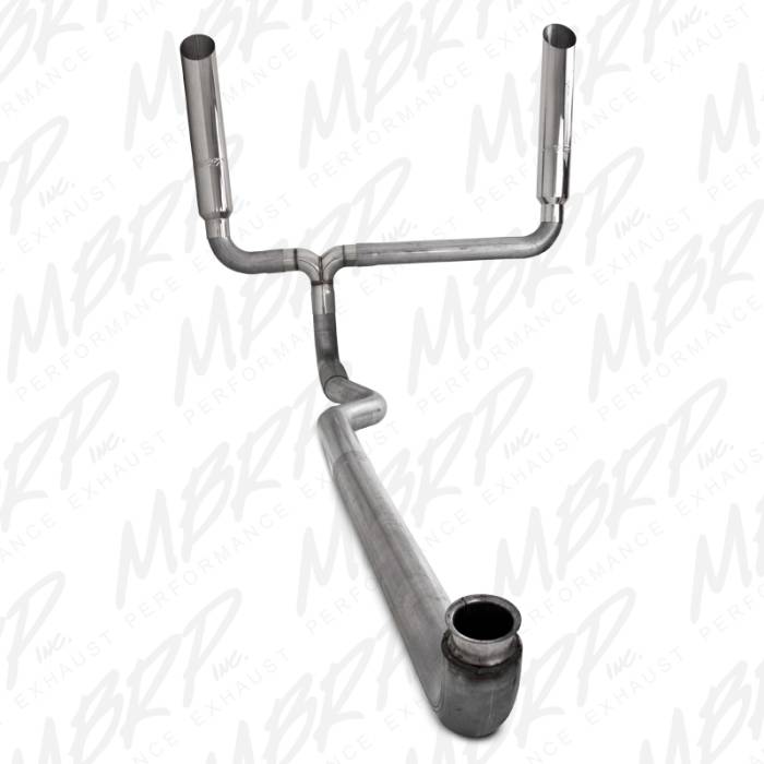 MBRP - MBRP Exhaust 4" Down Pipe Back, SMOKERS (incl. B1610 stacks), AL S9000AL