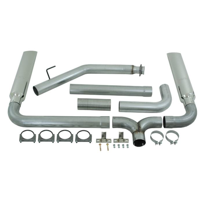 MBRP - MBRP Exhaust 4" Turbo Back, SMOKERS (incl. B1610 stacks), AL S9100AL