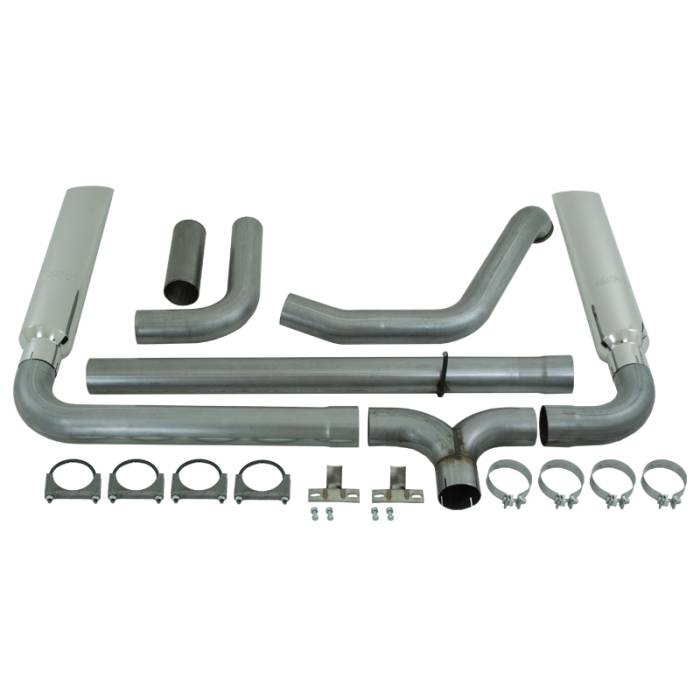 MBRP - MBRP Exhaust 4" Turbo Back, SMOKERS (incl. B1610 stacks), AL S9200AL
