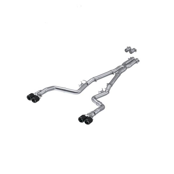 MBRP - MBRP 15-Up Challenger 5.7 / 17-Up 6.2L/6.4L 3in Race Series Cat-Back w/ Quad Tips T304 Exhaust - S71143CF