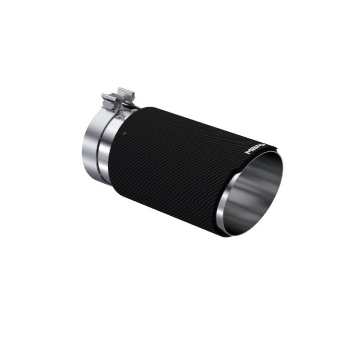 MBRP - MBRP Universal Carbon Fiber Tip 6in OD/5in Inlet/12in L - Angle Cut Tip - T5075CF