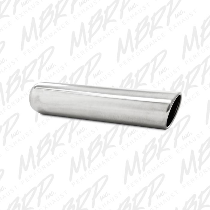 MBRP - MBRP Exhaust 3.5" OD, 3" inlet, 16" in length, Angled Cut Rolled End, Weld on, T304 T5133